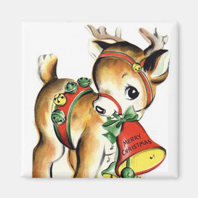 Little Reindeer Vintage Magnet (Framsidan)