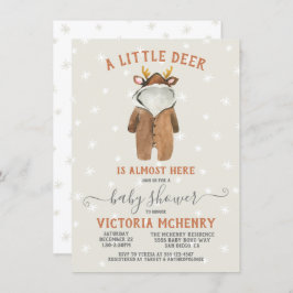 Little ReindeGod Jul Winter Baby Shower Inbjudningar