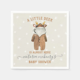 Little ReindeGod Jul Winter Baby Shower Pappersservett