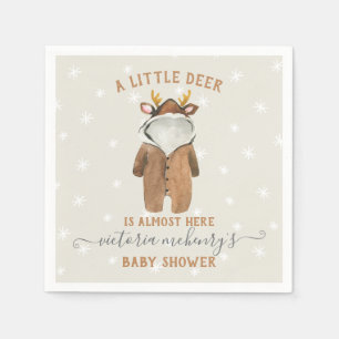 Little ReindeGod Jul Winter Baby Shower Pappersservett