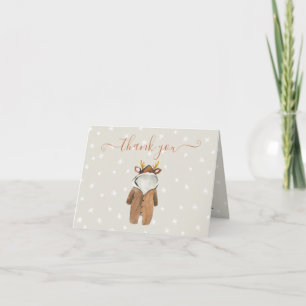 Little ReindeGod Jul Winter Baby Shower Tack Kort