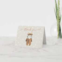 Little ReindeGod Jul Winter Baby Shower Tack Kort