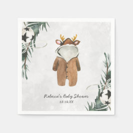 Little ReindeGod-julen Baby Shower-Personlig Pappersservett