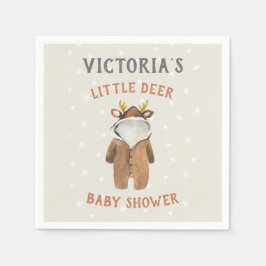 Little ReindeGod-julvinter Baby Shower Invit Pappersservett