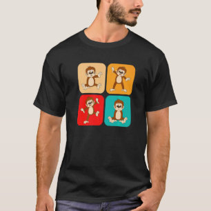 Little Retro Monkey I Kids I Småbarn Monkey T Shirt