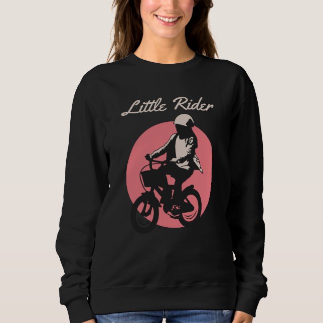 Little Rider - Retro Biker Design T Shirt (Framsida)