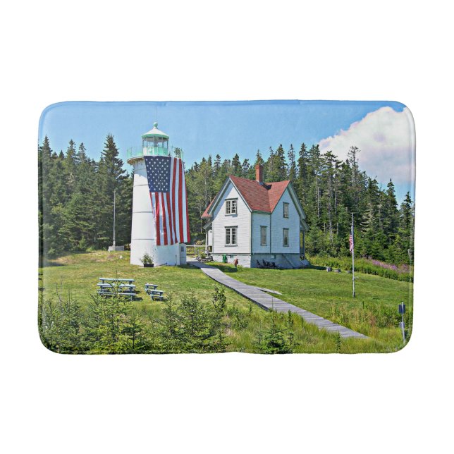 Little River Lighthouse, Cutler Maine Bath Mat Badrumsmatta (Framsidan)