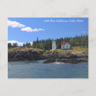 Little River Lighthouse, Cutler Maine Vykort