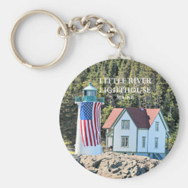 Little River Lighthouse, Maine Keychain Nyckelring