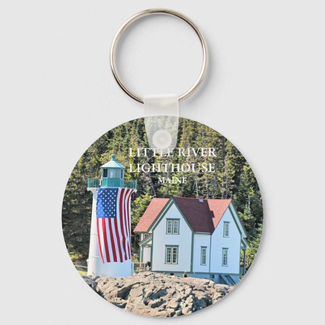 Little River Lighthouse, Maine Nyckelring (Framsida)
