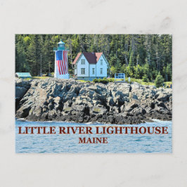 Little River Lighthouse, Maine Postcard Vykort