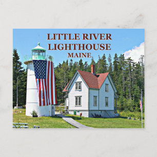 Little River Lighthouse, Maine Postcard Vykort
