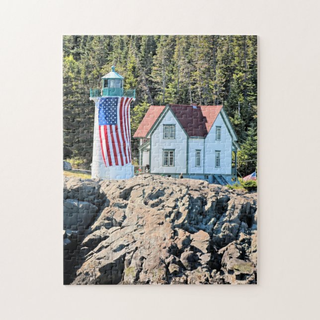 Little River Lighthouse, Maine Puzzle Pussel (Vertikal)