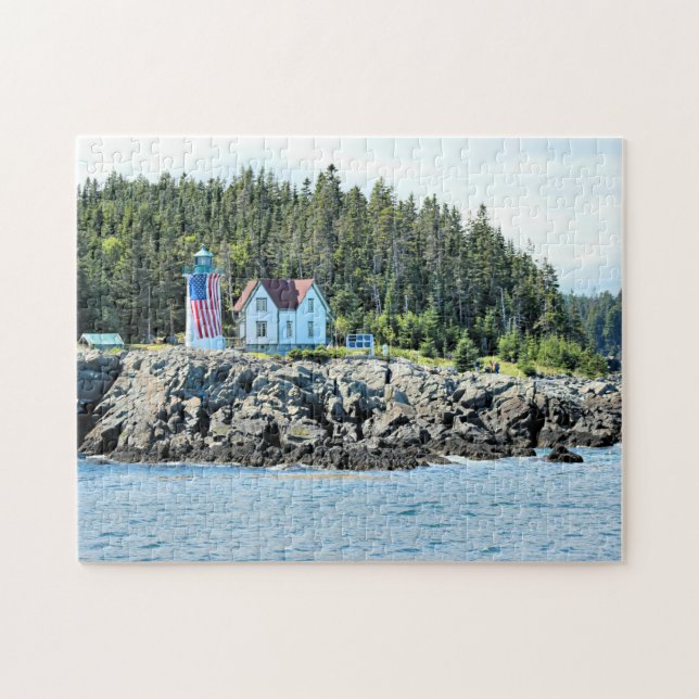 Little River Lighthouse, Maine Puzzle Pussel (Horisontell)