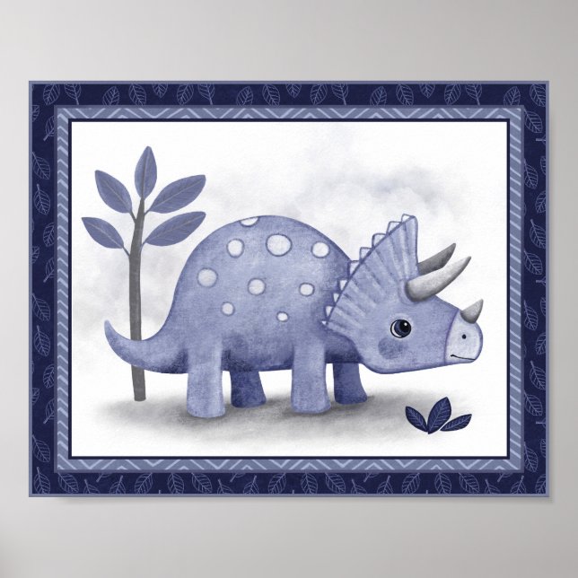 Little Roar Dinosaur - Triceratops Poster (Framsidan)
