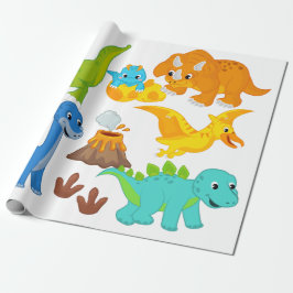 Little Roars Watercolor Baby Dinosaur Presentpapper