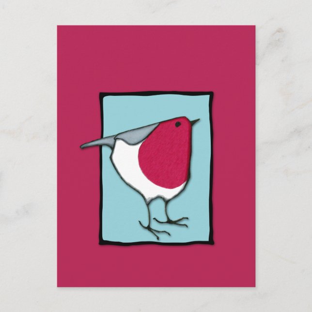 Little Robin Blue Postcard Vykort (Framsida)