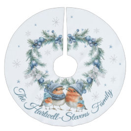 Little Robin Family & jul Foliage Julgransmatta Borstad Polyester