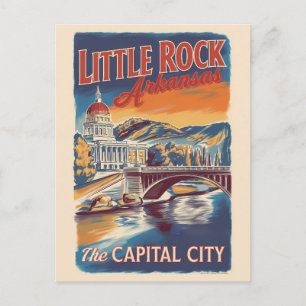 Little Rock Arkansas Målmedveten Reskonst Vintage Vykort