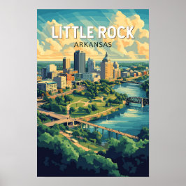 Little Rock Arkansas Resa Konst Vintage Poster