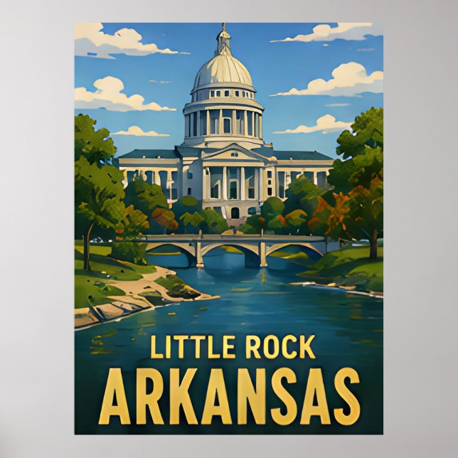 Little Rock Arkansas Resa Present Poster (Framsidan)