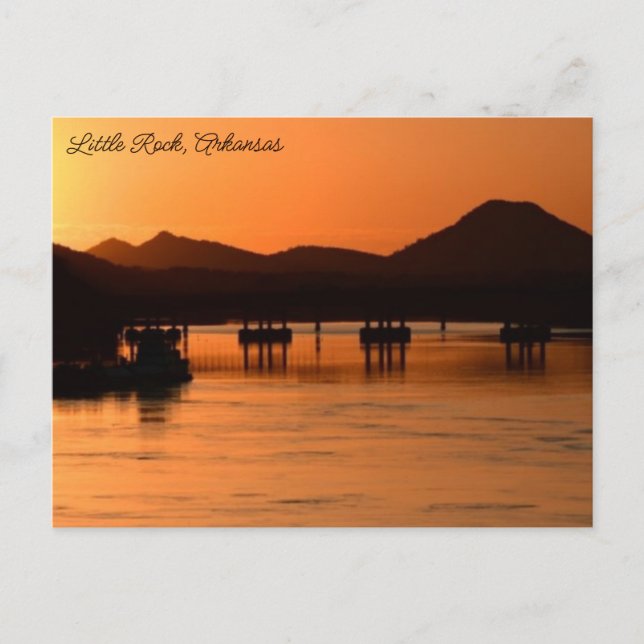 Little Rock, Arkansas Solnedgång Vykort (Framsida)