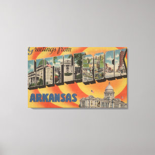 Little rock Arkansas - stora brevplatser Canvastryck