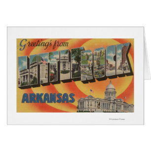 Little rock Arkansas - stora brevplatser Hälsningskort