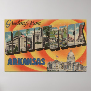 Little rock Arkansas - stora brevplatser Poster