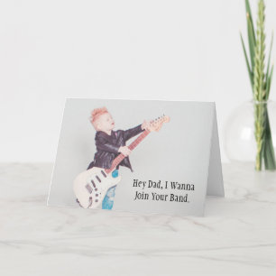 Little Rocker Guitarist Birthday Card Kort