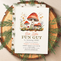 Little Roligt Guy Mushroom Boy 1st Birthday