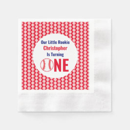 Little Rookie Baseball 1st Birthday Pappersservett