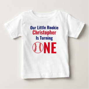 Little Rookie Baseball 1st Birthday T Shirt