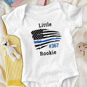 Little Rookie Personlig Thin Blue Line Police B T Shirt