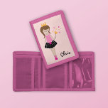 Little Rosa Ballerina Princess<br><div class="desc">En flickas trefaldiga plånbok med en originalbild av Mango Måne Studio,  en söt ballerina med krona och ett magiskt trollspö. Ett sött tillbehör till monogram med ditt namn.</div>