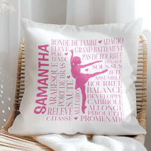 Little Rosa Ballerina Typography Kudde