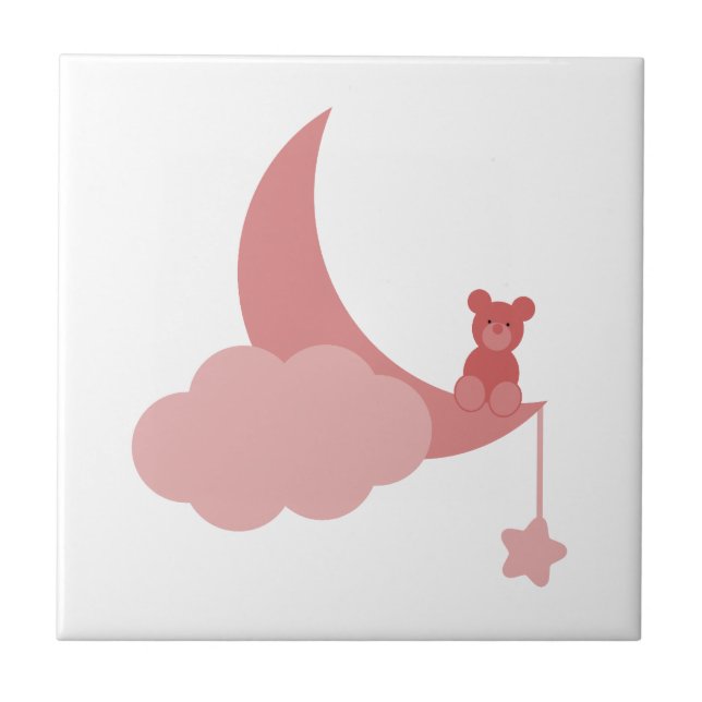 Little Rosa Bear Ceramic Tile Kakelplatta (Framsidan)