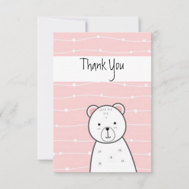 Little Rosa Bear Tack Kort (Framsida)