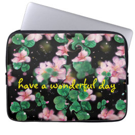 Little rosa blommor Electronics Bag Laptop Fodral