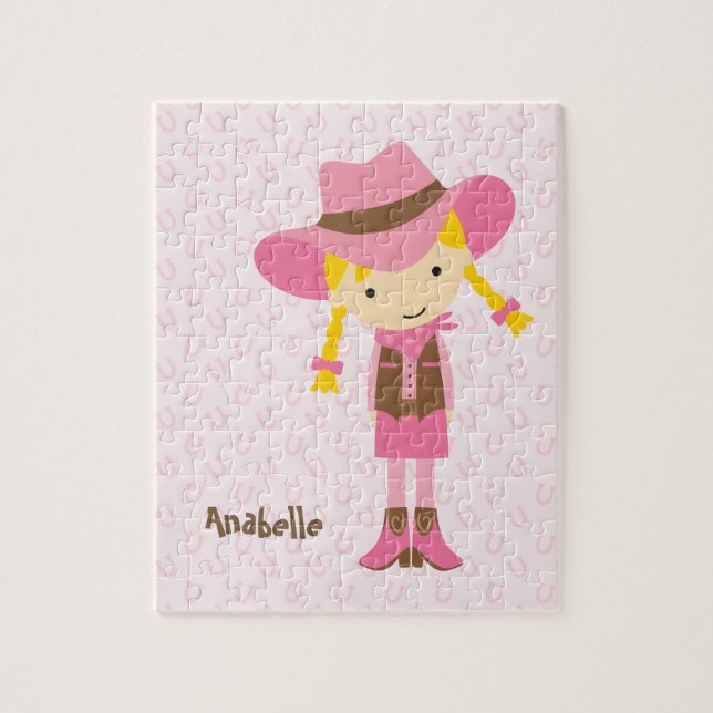 Little Rosa Cowgirl {blonde} Pussel (Vertikal)