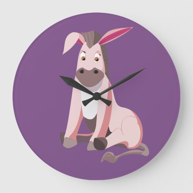 Little Rosa Donkey Stor Klocka (Framsida)