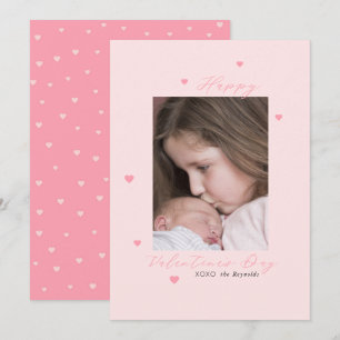 Little Rosa Hearts Valentines day Photo Card