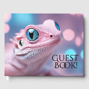 Little Rosa Lizard w/ Big Blue Ögon Date Info Gästböcker