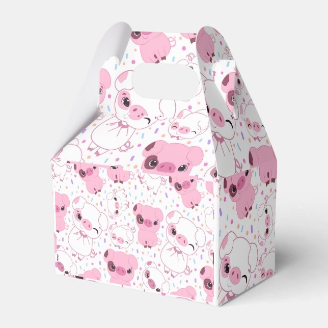 Little Rosa Piggies Firande Favoritbox Presentaskar (Framsidan Sidan)