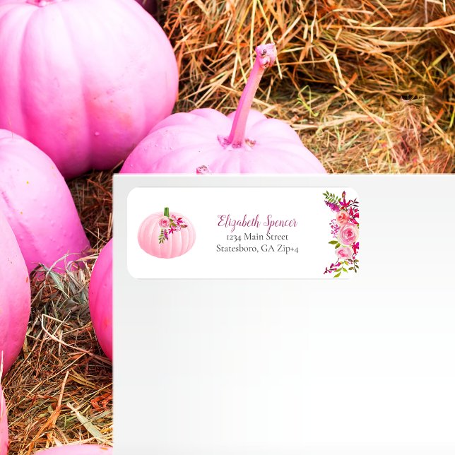 Little Rosa Pumpkin Returadress Returadress Etikett (Skapare uppladdad)