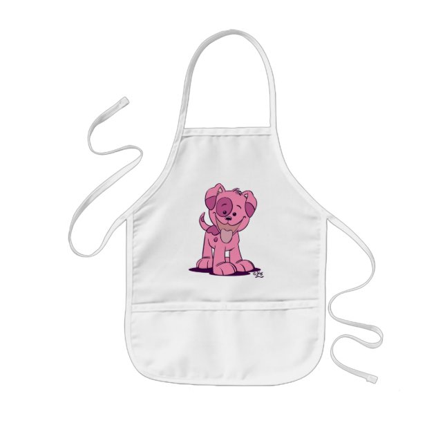 Little rosa puppy Cooking Apron Barnförkläde (Framsidan)