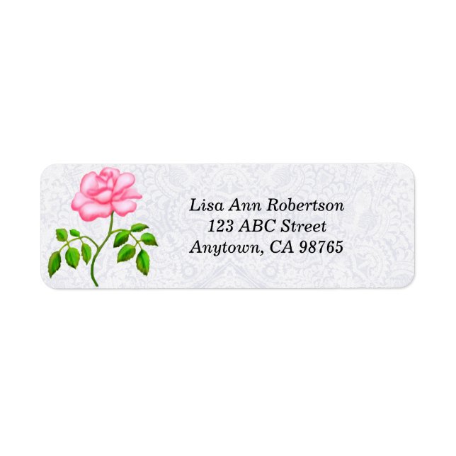 Little Rosa Tea Ro Adressetiketter Returadress Etikett (Framsidan)