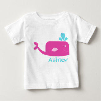 Little Rosa Whale Personlig Tee Shirt