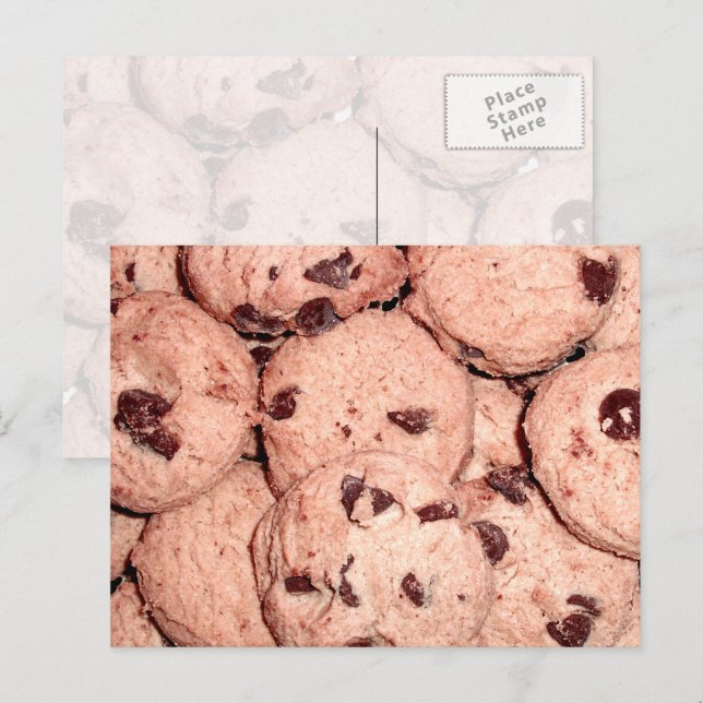 Little Round Chocolate Chip Cookies Vykort (Fram/baksida)