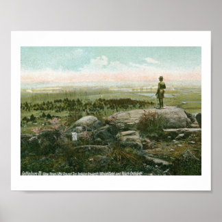 Little Round Top, Gettysburg Battlefield Vintage Poster